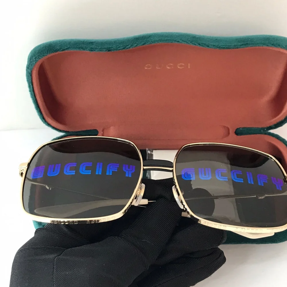 New - 💯 Original Gucci GG0414S 002 60 Unisex Sunglasses